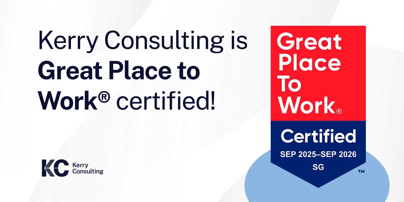 Great Place to Work Announcement for Kerry Consulting